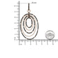 Rose Gold Round Black-and-White Diamond Graduated Hoop Dangle Earrings