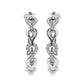 White Gold Diamond Open-Link Hoop Earrings