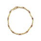 Yellow Gold Ruby and Diamond Bar Bracelet