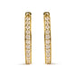 Yellow Gold Round-Cut Diamond Hoop Earrings