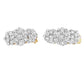 Yellow Gold Diamond Cluster Earrings