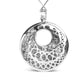 Silver Endless-Wave Swirl Statement-Medallion Pendant Necklace