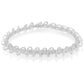 Silver Diamond Illusion-Plate-Link Bracelet