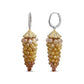 White-and-Yellow Gold Mixed-Fancy-Color Rose-Cut Diamond Honeycomb-Drop-and-Dangle Earrings