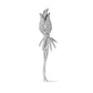 White Gold Pavé-Set Diamond Tulip Brooch Pin