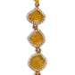 Yellow Gold Fancy-Yellow Rose-Cut Diamond Collar Necklace with Four-Leaf Clover Drop