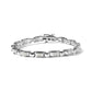 White Gold Diamond Rectangular-Link Bracelet