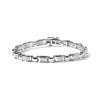 White Gold Diamond Rectangular-Link Bracelet