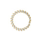 Yellow Gold Round-Cut Diamond Floral-Link Bracelet