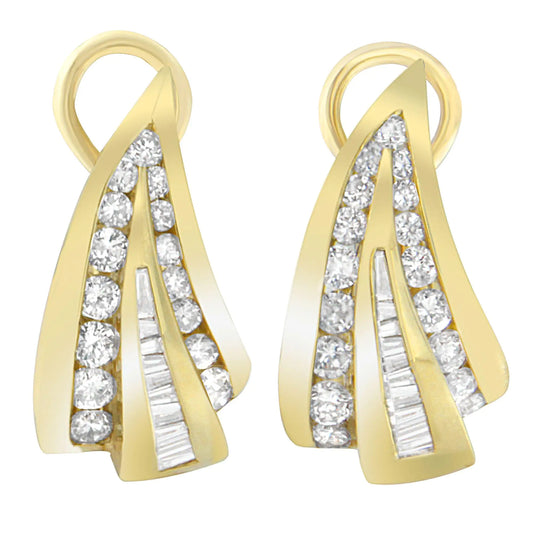 Yellow Gold Diamond Huggy Earrings