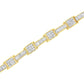 Yellow Gold Diamond Box-Link Bracelet