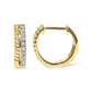 Yellow Gold Diamond and Rope-Twist Huggy-Hoop Earrings