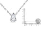 White Gold Diamond Pear Pendant Necklace