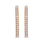 Rose Gold Round Diamond Hoop Earrings