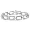 White Gold Diamond Open Paperclip-Link Tennis Bracelet