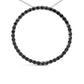 Silver Black Diamond Open-Hoop Circle-Pendant Necklace