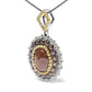 White Gold Diamond Triple-Halo Pendant Necklace