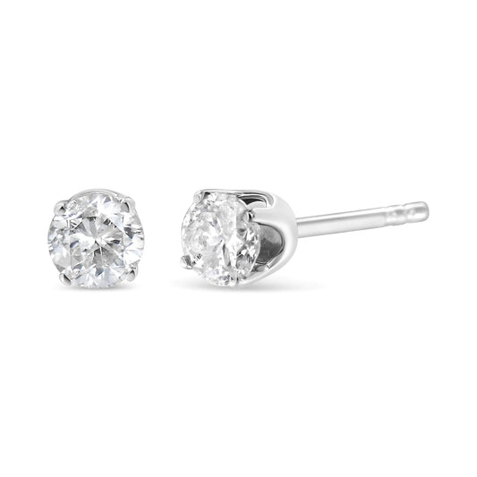 White Gold Diamond Classic Stud Earrings