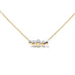 Rose Gold Diamonds and Graduated Green Tsavorite Curved-Bar Pendant Necklace