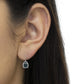 Black-Rhodium-Plated Silver Blue-and-White Diamond Earrings