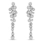 White Gold Round-Cut Diamond Waterfall Drop-Dangle Stud Earrings