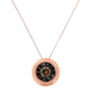 Black Rhodium over Rose Gold Diamond Two-Tone Miracle-Plate Solitaire Pendant Necklace