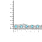 Silver Blue Topaz and Diamond Square-Shape Tennis Bracelet