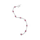 White Gold Oval Ruby and Diamond Link Bracelet