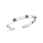 Silver and Blue Topaz Bangle Bracelet