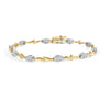 White-and-Yellow Gold Diamond Cluster-Link Bracelet