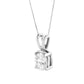 White Gold Diamond Oval Pendant Necklace