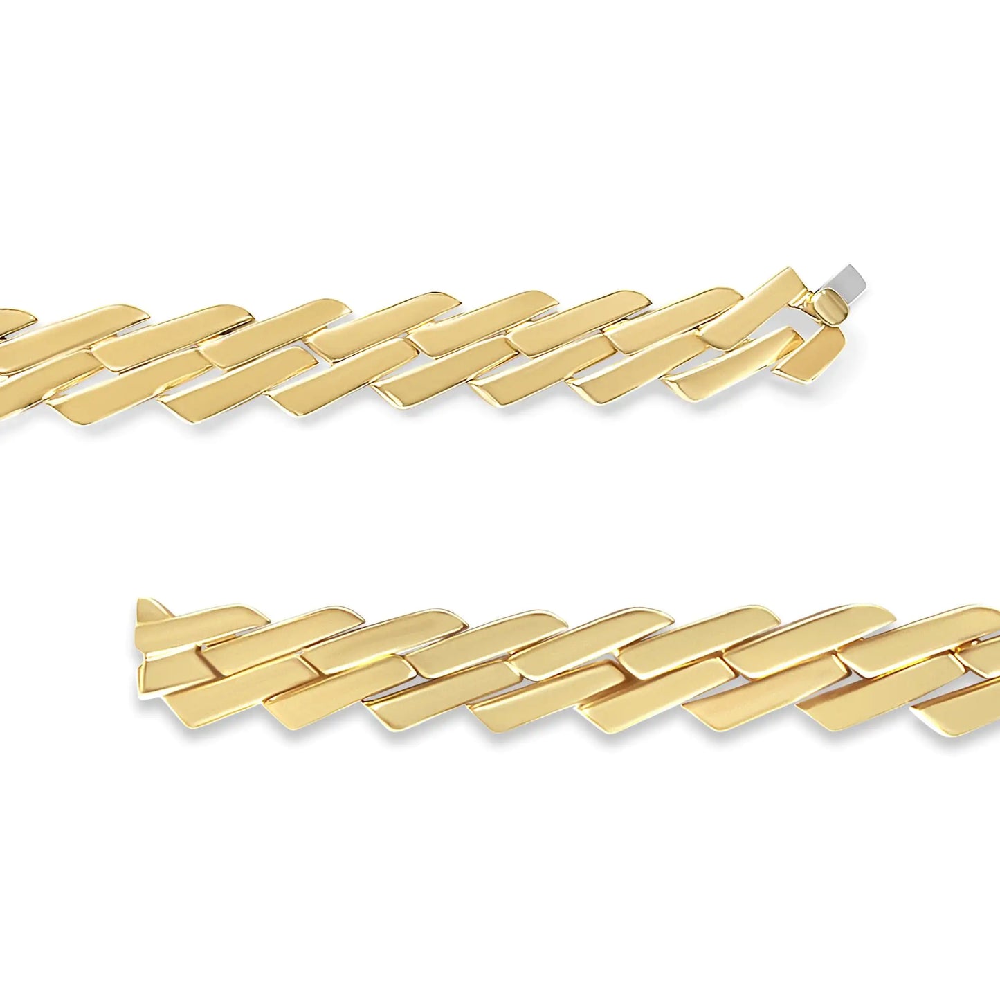 Yellow Gold Pavé Diamond Miami-Cuban-Curb Link Chain Necklace