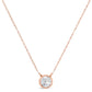 Rose Gold Diamond Solitaire Pendant Necklace