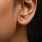 Yellow Gold Diamond-Accented Leaf-and-Branch Stud Earrings