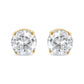 Yellow Gold Round-Cut Diamond Solitaire Stud Earrings