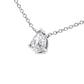 White Gold Diamond Pear Pendant Necklace