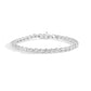 White Gold Diamond Bezel-Link-Style Tennis Bracelet