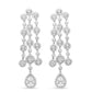 White Gold Diamond Double-Teardrop Waterfall Dangle Earrings