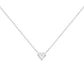 White Gold Lab Grown Heart Shape Diamond Solitaire Pendant Necklace