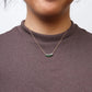 Rose Gold Diamonds and Graduated Green Tsavorite Curved-Bar Pendant Necklace