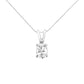 White Gold Diamond Oval Pendant Necklace