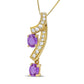 Yellow Gold Sapphire and Diamond Pendant Necklace