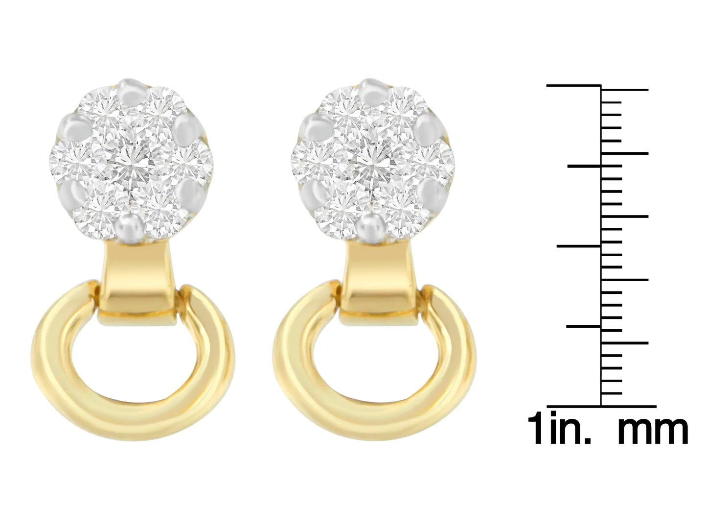 Yellow Gold Diamond Stud Earrings