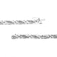 Silver Round Diamond X-Link Bracelet