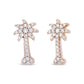 Rose Gold Diamond Palm Tree Stud Earrings