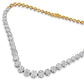 Yellow Gold Pavé-Set Round-Cut Diamond Riviera Statement Necklace