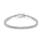 White Gold Miracle-Set Round-Cut Lab-Grown Diamond Illusion Tennis Bracelet