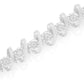 Silver Diamond Illusion-Plate-Link Bracelet