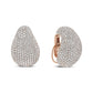 Rose Gold Micro-Pavé Diamond Sculptural Design Statement Earrings