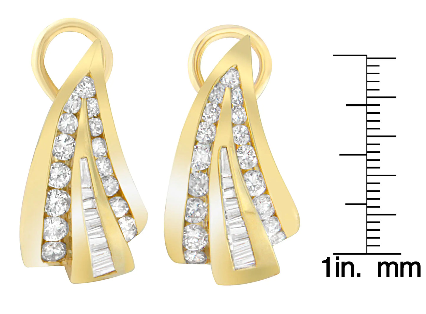 Yellow Gold Diamond Huggy Earrings